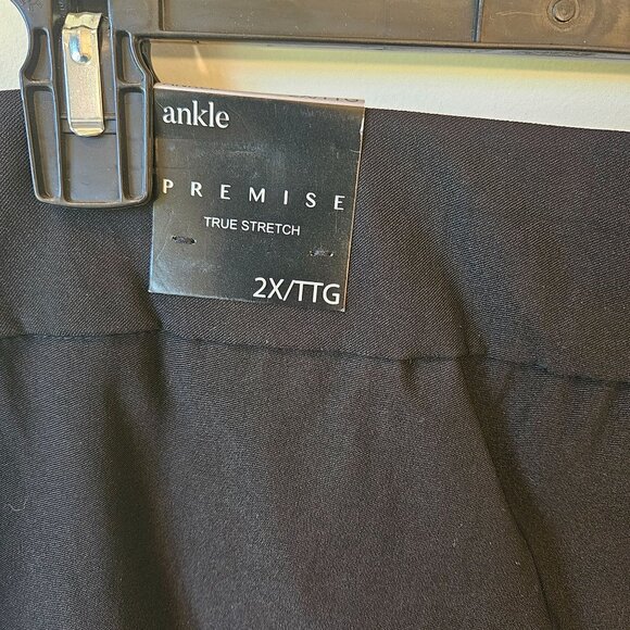 Premise Woman 2X True Stretch Ankle Pants Black Elastic Waist Comfortable - Picture 5 of 7